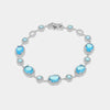Bracciale in Argento 925 con zirconi azzurri