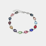 Bracciale in Argento 925 con cristalli colorati - BYSIMON gioielli