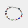 Bracciale in Argento 925 con cristalli colorati