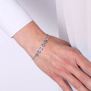 Bracciale in Argento 925 con cristalli azzurri