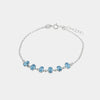 Bracciale in Argento 925 con cristalli azzurri