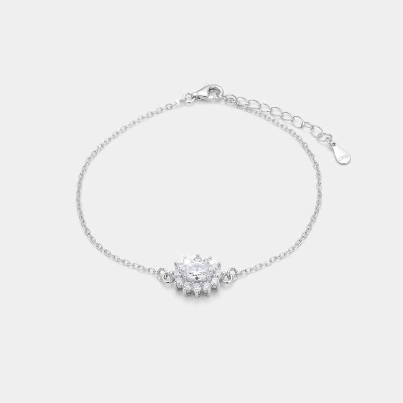 Bracciale in Argento 925 con zirconi trasparenti - BYSIMON gioielli