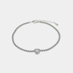 Bracciale in Argento 925 con cuore impreziosito da zirconi BYSIMON - gioiello BySimon