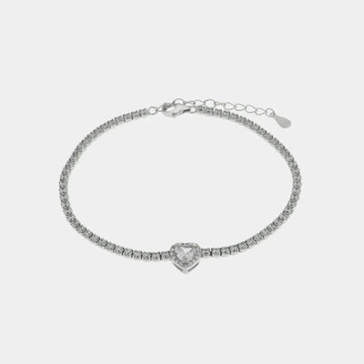 Bracciale in Argento 925 con cuore impreziosito da zirconi BYSIMON - gioiello BySimon