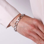 Bracciale in Argento 925 con catene impreziosite da zirconi Collezione Barcellona - BYSIMON gioielli