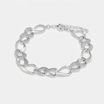 Bracciale in Argento 925 con catene impreziosite da zirconi Collezione Barcellona - BYSIMON gioielli