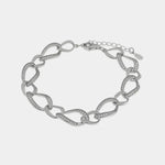 Bracciale in Argento 925 con catene impreziosite da zirconi Collezione Barcellona - BYSIMON gioielli