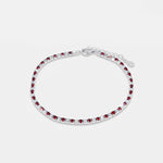 Bracciale in Argento 925 con zirconi fucsia e trasparenti