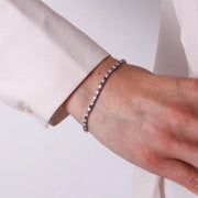 Bracciale in Argento 925 con zirconi blu e trasparenti