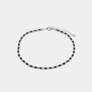 Bracciale in Argento 925 con zirconi blu e trasparenti