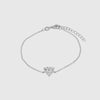 Bracciale in Argento 925 con cuore trasparente