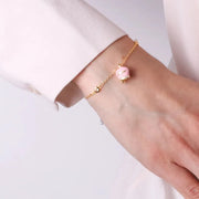 Bracciale in Argento 925 con campanella rosa Capri e zirconi