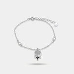 Bracciale in Argento 925 con campanella Capri e zirconi
