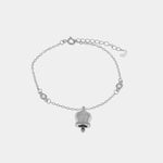 Bracciale in Argento 925 con campanella Capri e zirconi