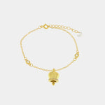 Bracciale in Argento 925 con campanella Capri e zirconi