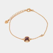 Bracciale in Argento 925 con fiore viola