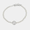 Bracciale in Argento 925 con perle di acqua dolce e simbolo albero della vita