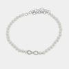 Bracciale in Argento 925 con perle di acqua dolce e albero dell'infinito