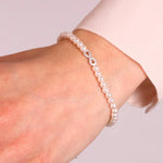 Bracciale in Argento 925 con perle di acqua dolce e albero dell'infinito - BYSIMON gioielli