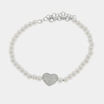 Bracciale in Argento 925 con cuore zirconato BYSIMON - gioiello BySimon