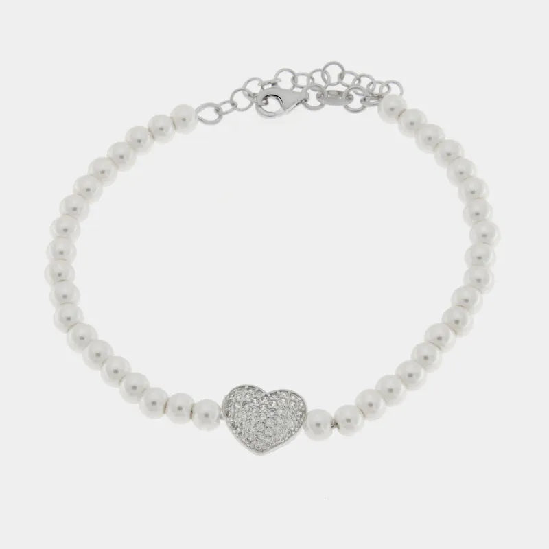 Bracciale in Argento 925 con cuore zirconato BYSIMON - gioiello BySimon