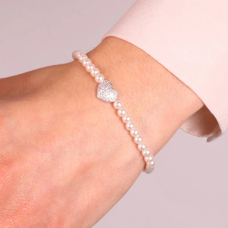 Bracciale in Argento 925 con cuore zirconato BYSIMON - gioiello BySimon