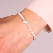 Bracciale in Argento 925  con cuore zirconato