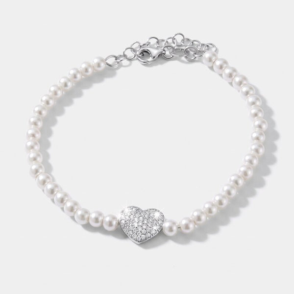 Bracciale in Argento 925 con cuore zirconato BYSIMON - gioiello BySimon