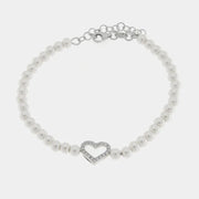 Bracciale in Argento 925  con cuore zirconato