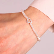 Bracciale in Argento 925  con cuore zirconato