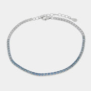 Bracciale in Argento 925 tennis impreziosito da zirconi blu