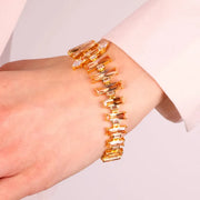 Bracciale in Argento 925 con zirconi champagne