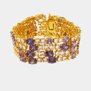 Bracciale in Argento 925 con zirconi viola