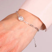 Bracciale in Argento 925 con zirconi centrale bianco