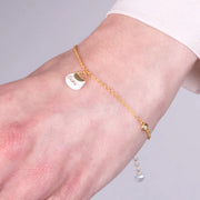 Bracciale in Argento 925 con borsetta bianca