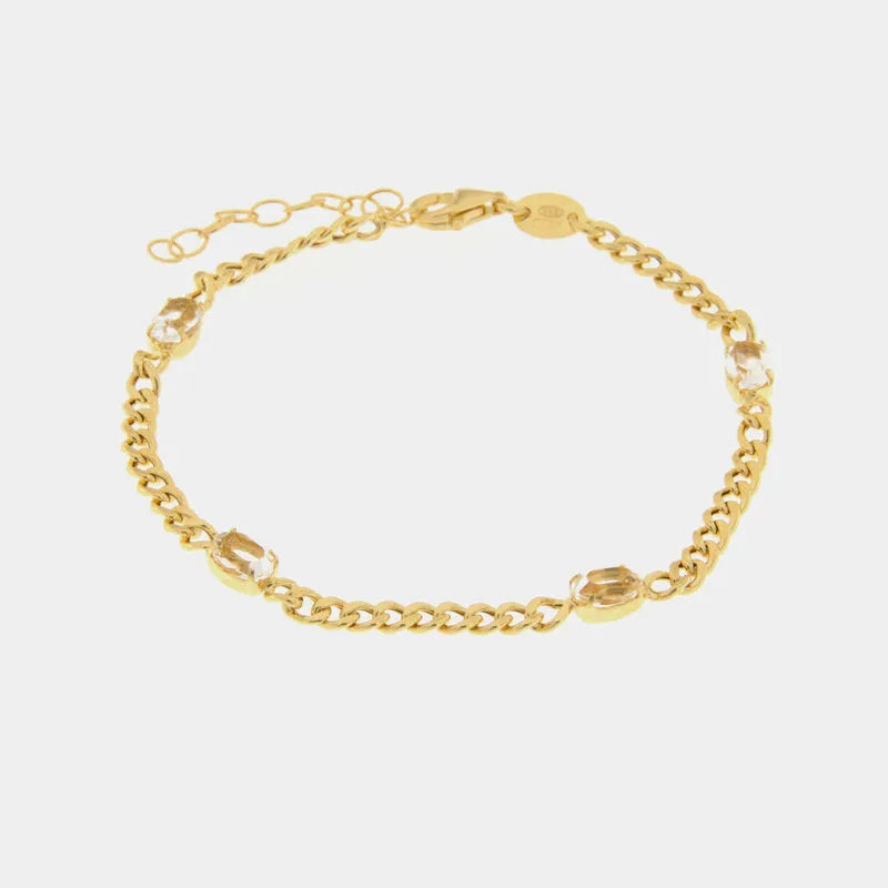 Bracciale in Argento 925 a catena con cristalli Collezione Armonia - BYSIMON gioielli