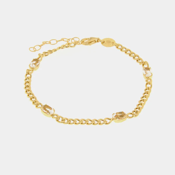 Bracciale in Argento 925 a catena con cristalli Collezione Armonia - BYSIMON gioielli