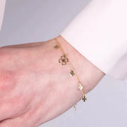 Bracciale in Argento 925 con ciondoli quadrifoglio