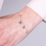 Bracciale in Argento 925 con ciondoli quadrifoglio - BYSIMON gioielli