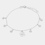 Bracciale in Argento 925 con ciondoli quadrifoglio - BYSIMON gioielli
