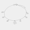 Bracciale in Argento 925 con ciondoli quadrifoglio