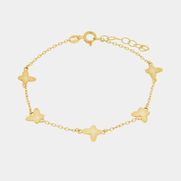 Bracciale in Argento 925 con ciondoli farfalla - BYSIMON gioielli