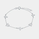 Bracciale in Argento 925 con ciondoli farfalla - BYSIMON gioielli