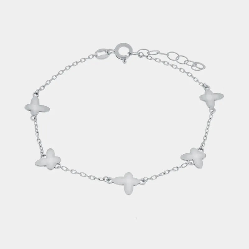 Bracciale in Argento 925 con ciondoli farfalla - BYSIMON gioielli