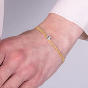 Bracciale in Argento 925 con cuore in cristallo