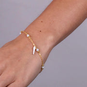 Bracciale in Argento 925 con corno bianco