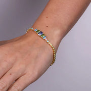 Bracciale in Argento 925 con cristalli multicolor