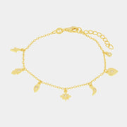 Bracciale in Argento 925 con simboli pendenti