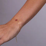 Bracciale in Argento 925 con fiore rosso BYSIMON - gioiello BySimon