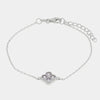Bracciale in Argento 925 con fiore lilla